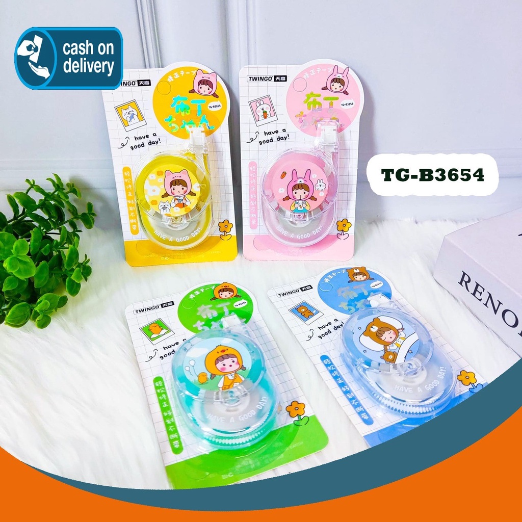 

TIPE X ROLL CUTE GIRL TWINGO TG-B3654 KARAKTER CEWE IMUT CORRECTION TAPE TIP EX UNIK TIP-X LUCU