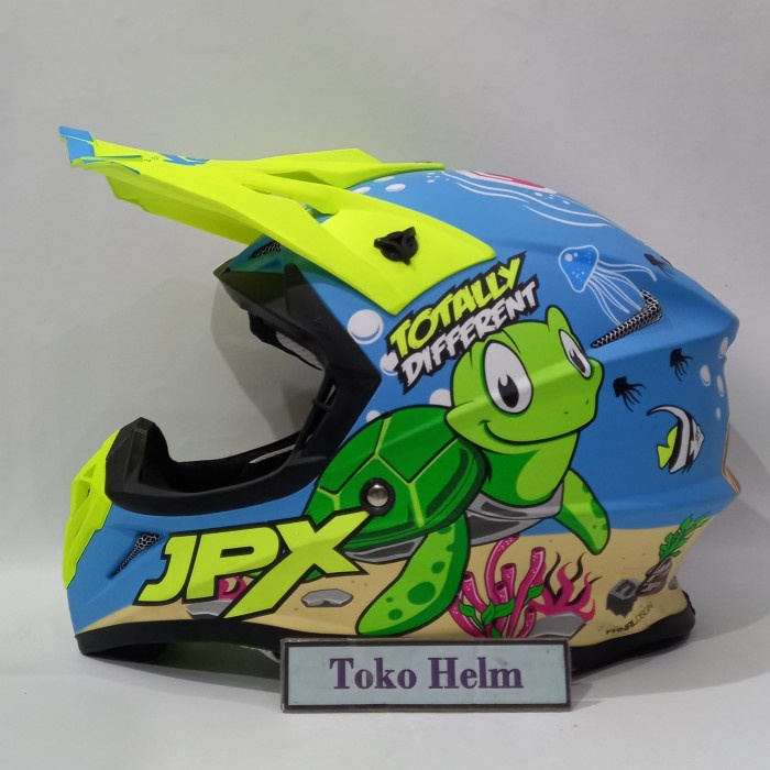 Jar Helm Trail Jpx Cross Fox1 Motif X25 Turtle Bunaken Metalic/Doff