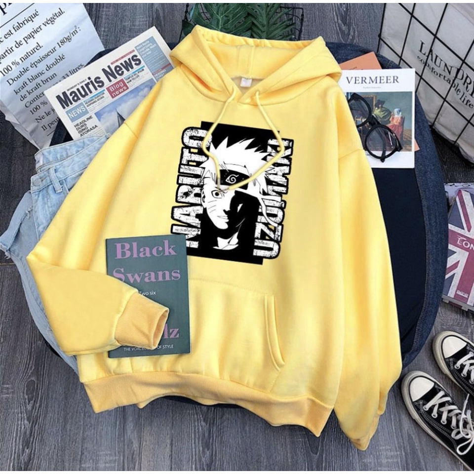 Jumper Hoodie UZUMAKI NARUTO  anime II  Sweater Hoodie Trendy II Sweter Oblong Topi Size M - XL ( Pria &amp; Wanita / Anak &amp; Dewasa )