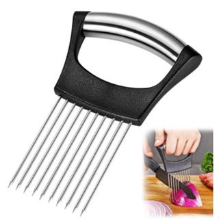 Sgmshop Garpu potong bawang kentang tomat daging onion slicer cutter pisau