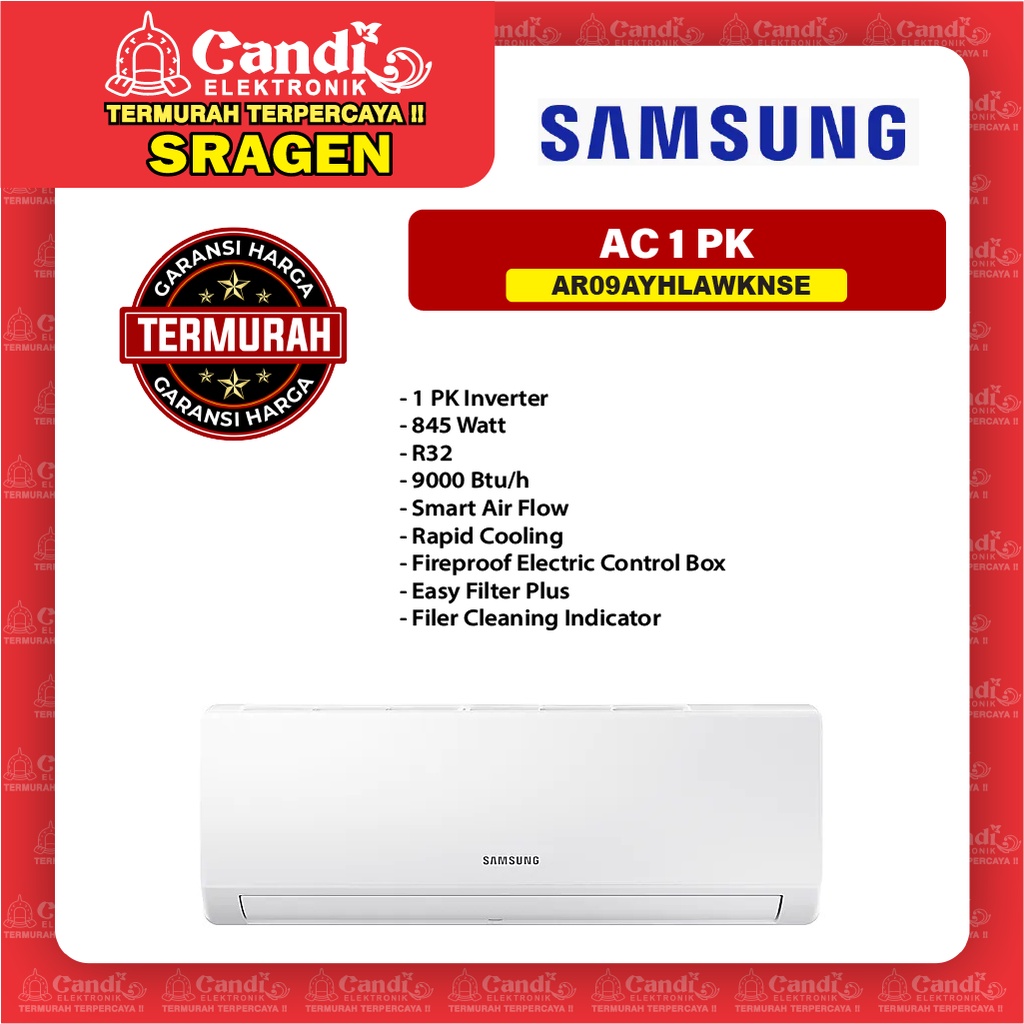 SAMSUNG Ac 1 Pk Alpha Inverter AR09AYHLAWKNSE