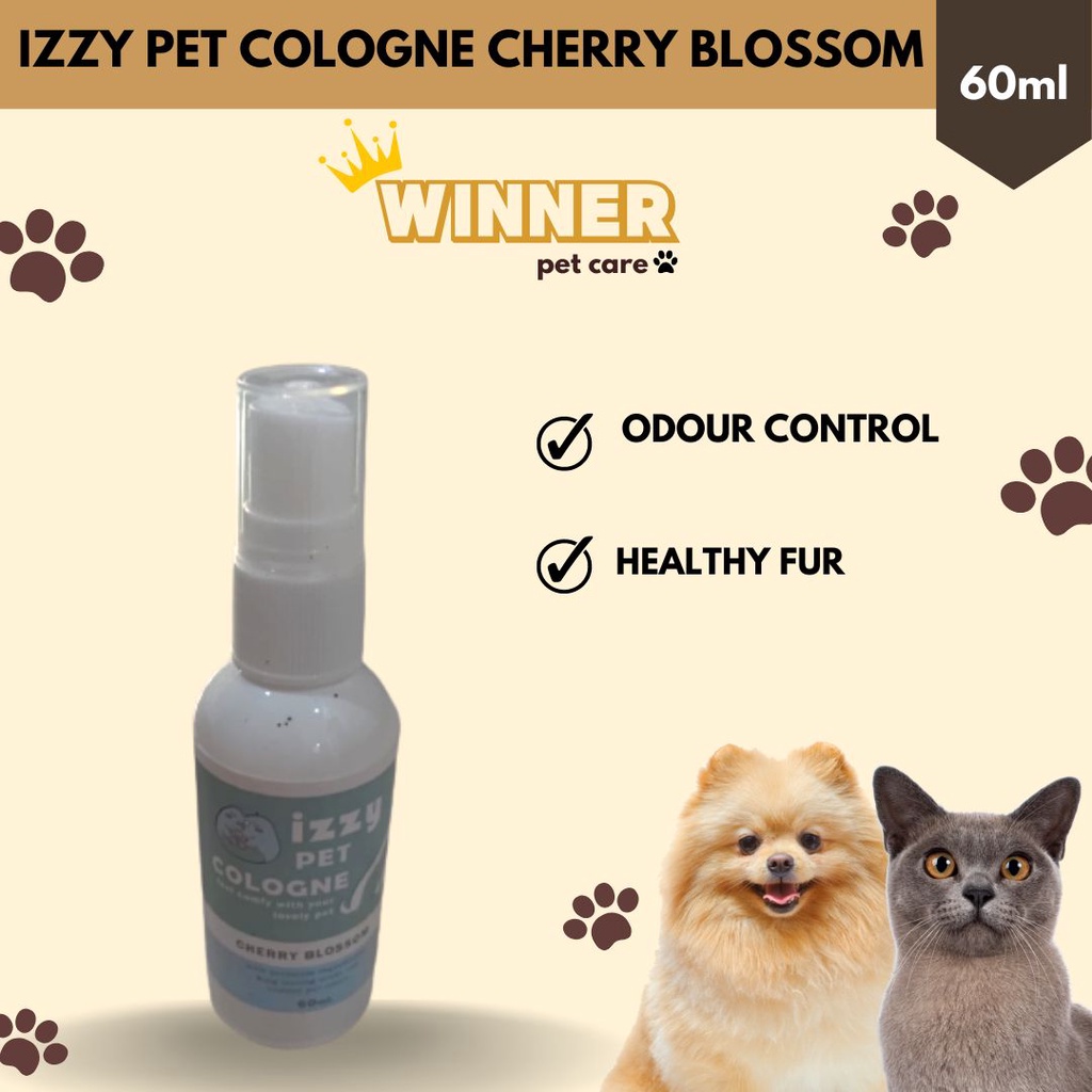 Izzy Pet Cologne Kucing Anjing Wangi Cherry Blossom 60ml