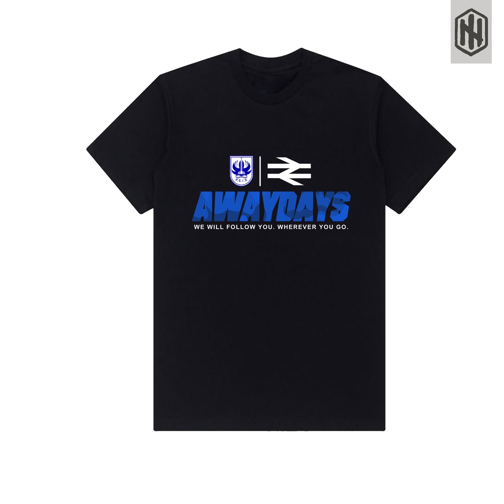 kaos tshirt casual fans psis semarang away days we will follow you