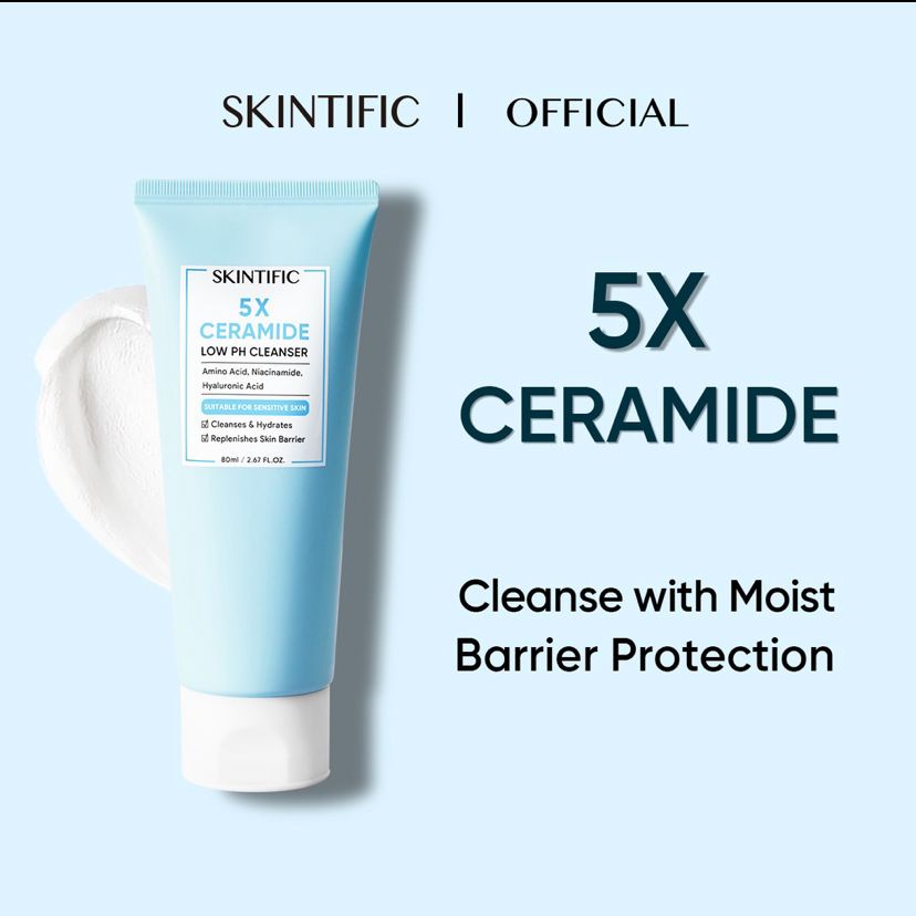 SKINTIFIC 5X CERAMIDE LOW PH CLEANSER 80ML