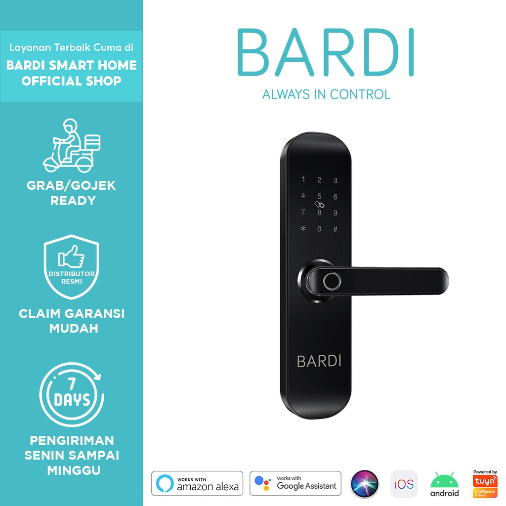 BARDI Smart Home Door Lock Handle RFID-Fingerprint Waterproof