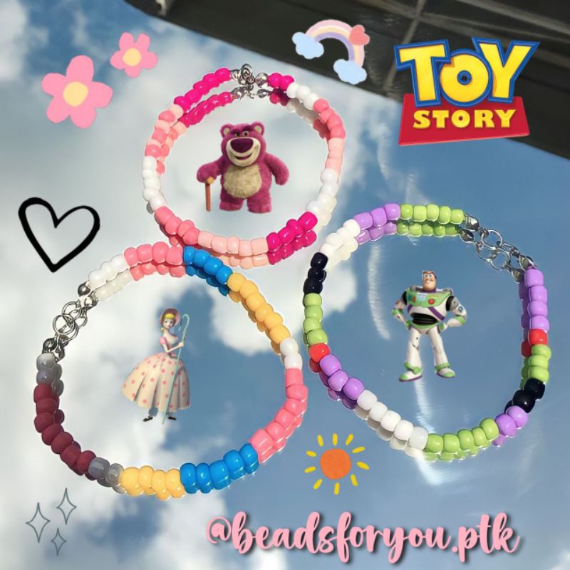 TOY STORY BRACELET / BEADS BRACELET / GELANG MANIK / GELANG KOREA / AKSESORIS BEADS KOREA / BEADS KO