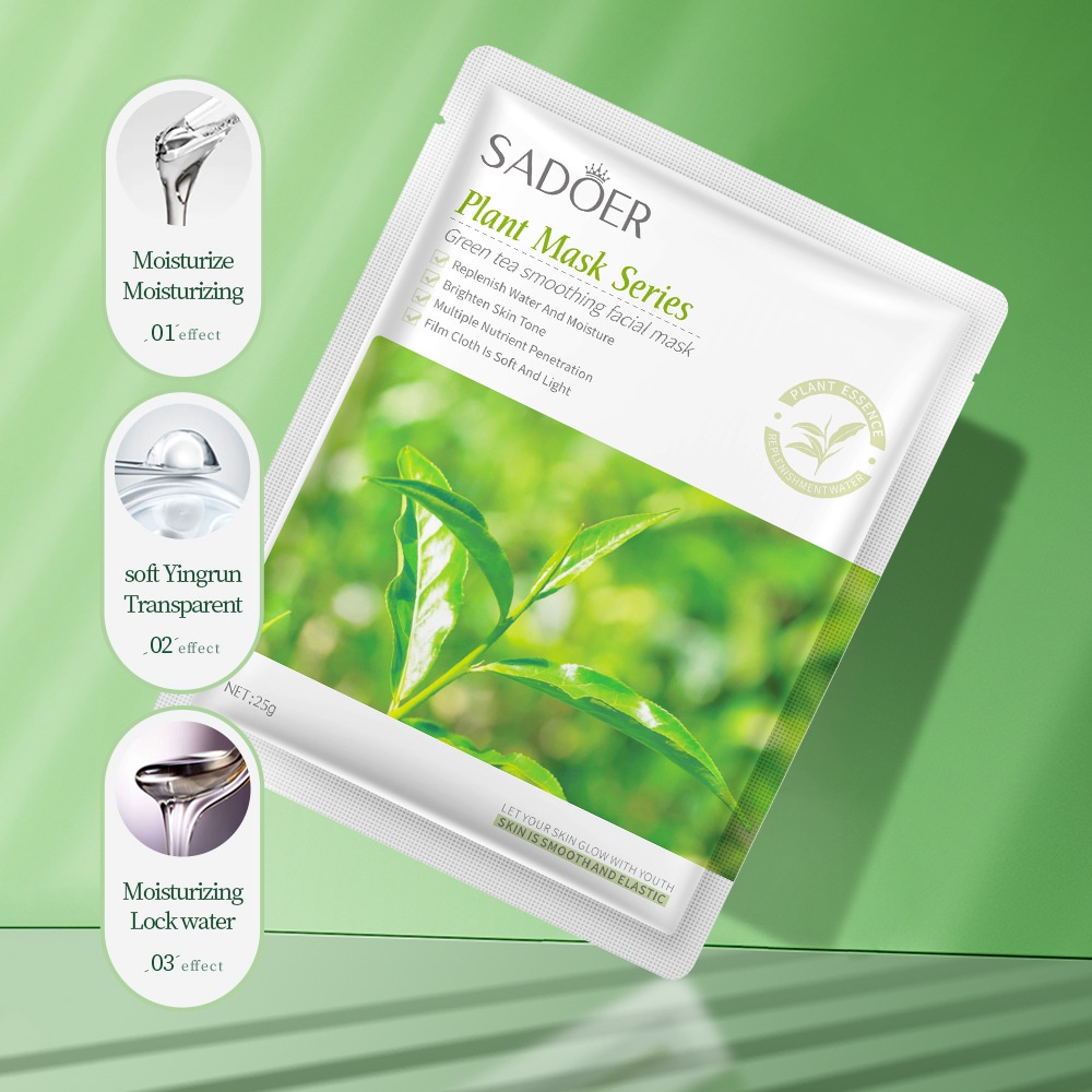 SADOER Sheet Mask Plant Mask Series | Moisturizing Mask |  Beautiful Face Mask |  Skin Rejuvenation Mask  - Bisa COD - MURAH