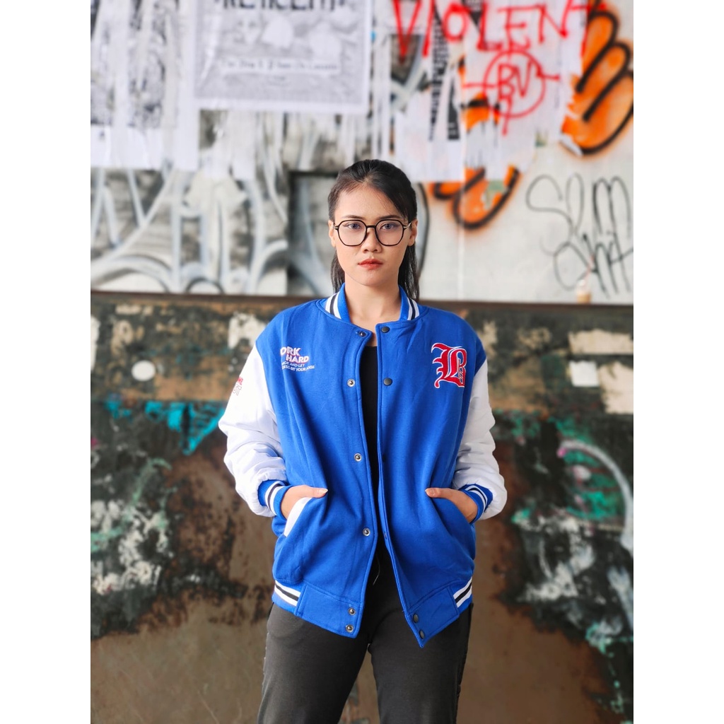 Jaket Baseball Varsity Wanita Kualitas Premium