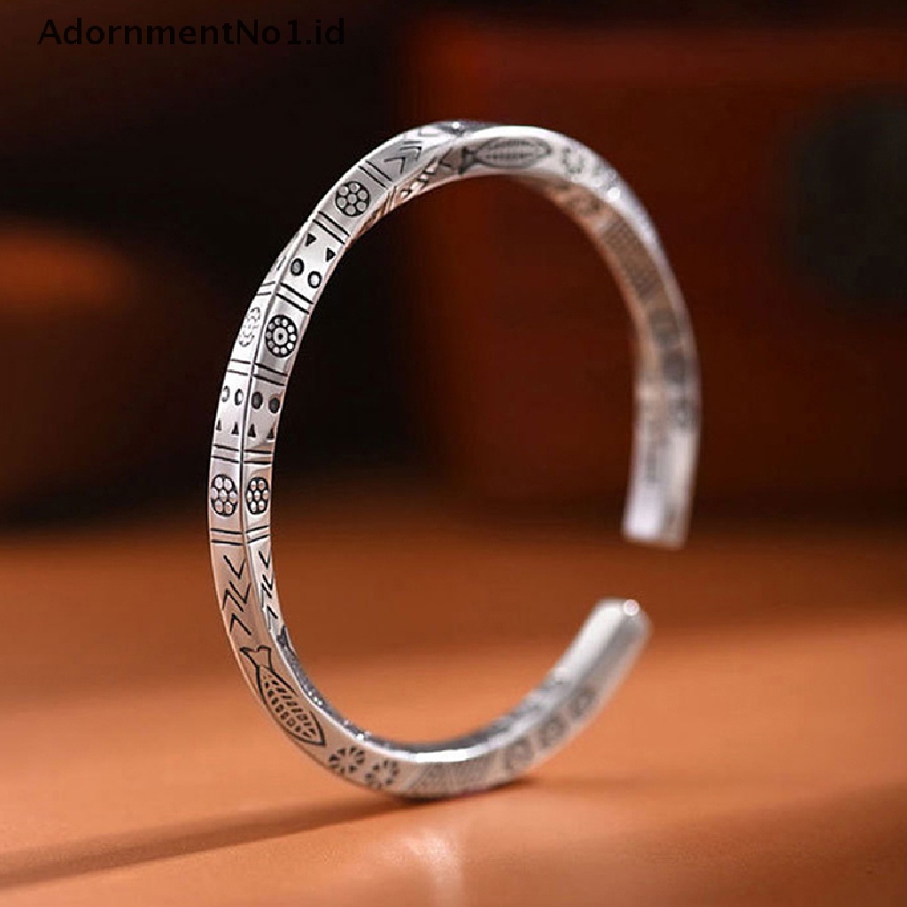 [AdornmentNo1] Vintage Stainless Steel Bangle Untuk Pria Wanita Mobius Memutar Cuff Gelang Unisex Kasual Pulseira Gents Perhiasan Mobius Cincin Totem Gelang [ID]