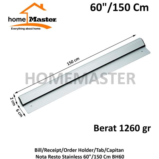 

Bill/Receipt/Order Holder/Capitan Nota Resto Stainless 60"/150 Cm BH60