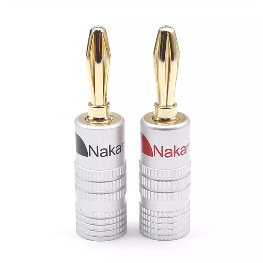 Jack Banana Plug Nakamichi Gold Plate 24 K Audio - 2pcs