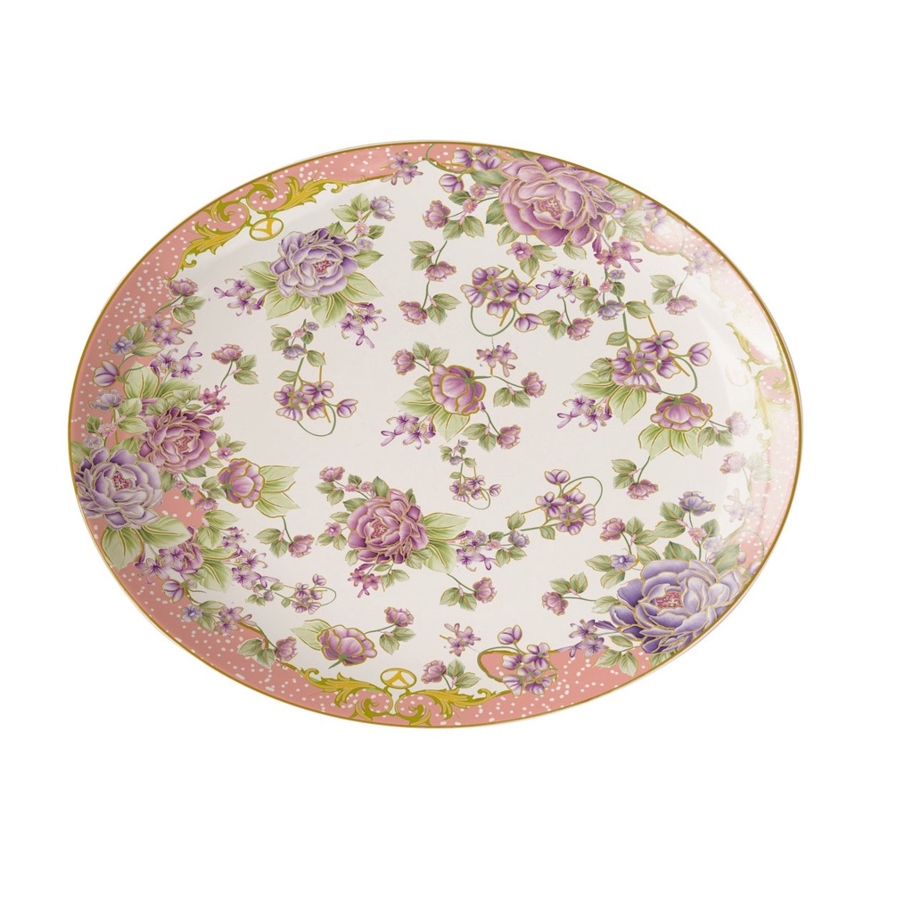 Piring Saji Magnolia VICENZA P13, piring Besar berukuran 20 inch, 50 cm, Piring VICENZA berbahan Ker