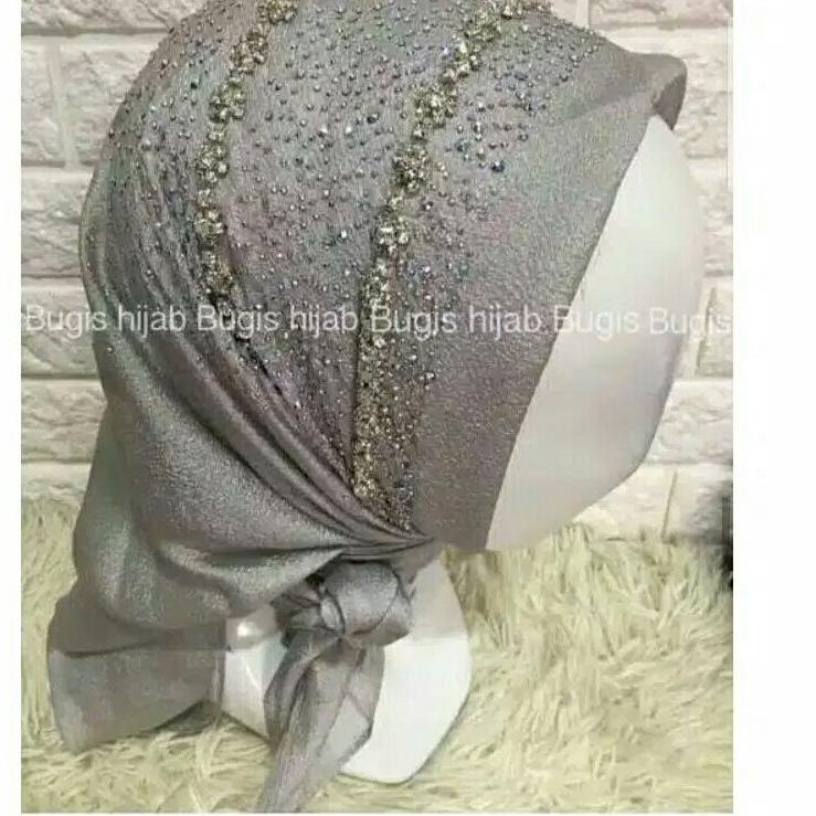 HIJAB MEWAH / SEGI EMPAT PESTA ORIGINAL / HIJAB SWAROSKY BANDO MELATI BY Bugis HIJAB / UK 110 X 110 