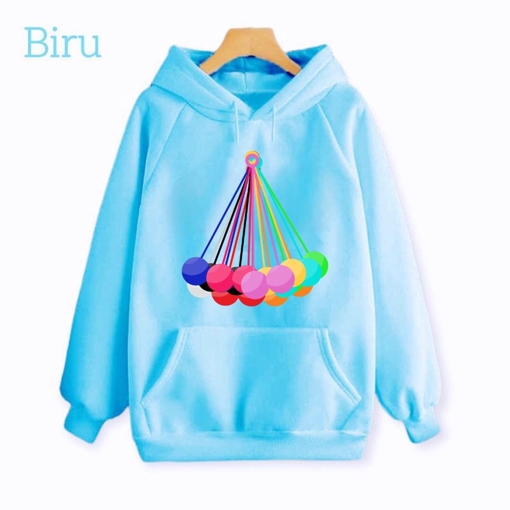 Hzl_outfit Hoodie Sweater Anak Lato Lato Rainbow S.M.L.XL COD