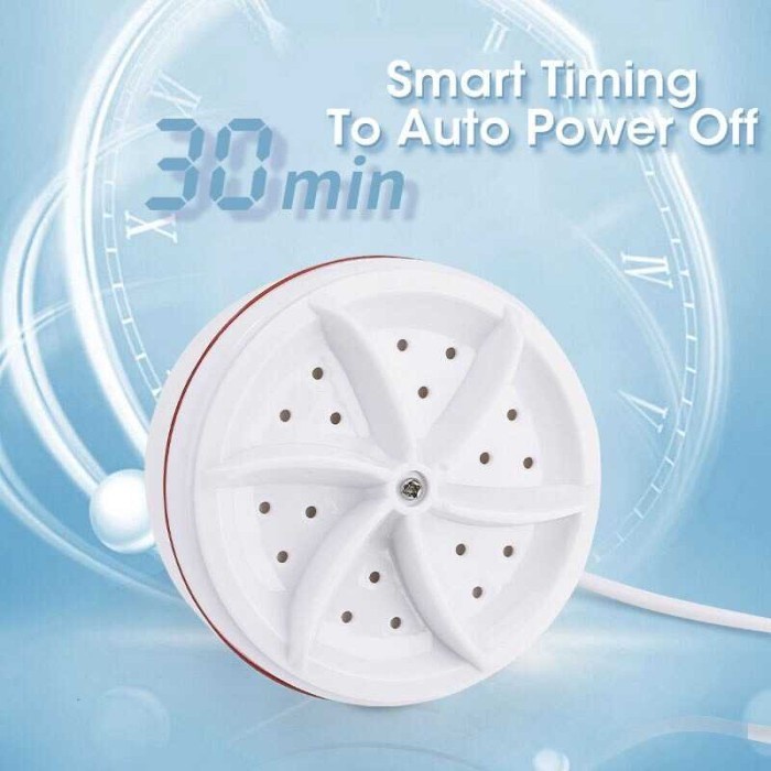 HOMGEEK Mesin Cuci Mini Portable Washing Machine Ultrasonic - HG561 - Putih