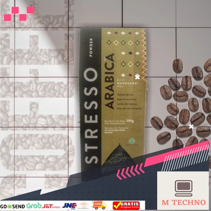 

Kopi Bubuk Stresso Arabica 200 gr khas Flores Manggarai