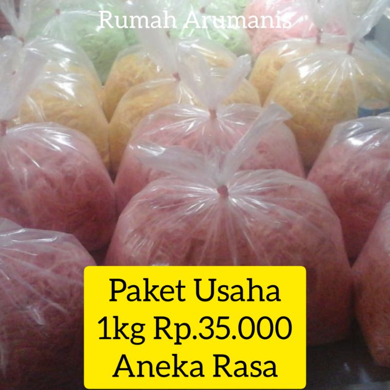 

Arumanis Rasa Rambut nenek 1kg Paket Usaha Aneka rasa jajanlebaran Arbanat Robanat Permen kapas Jajan lebaran