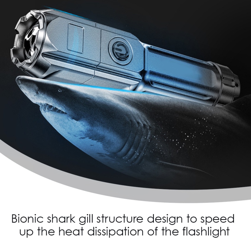 Senter Fokus Cahaya Terang Isi Ulang USB, Senter Rumah Portabel Luar Ruangan, Yang Biasa Digunakan