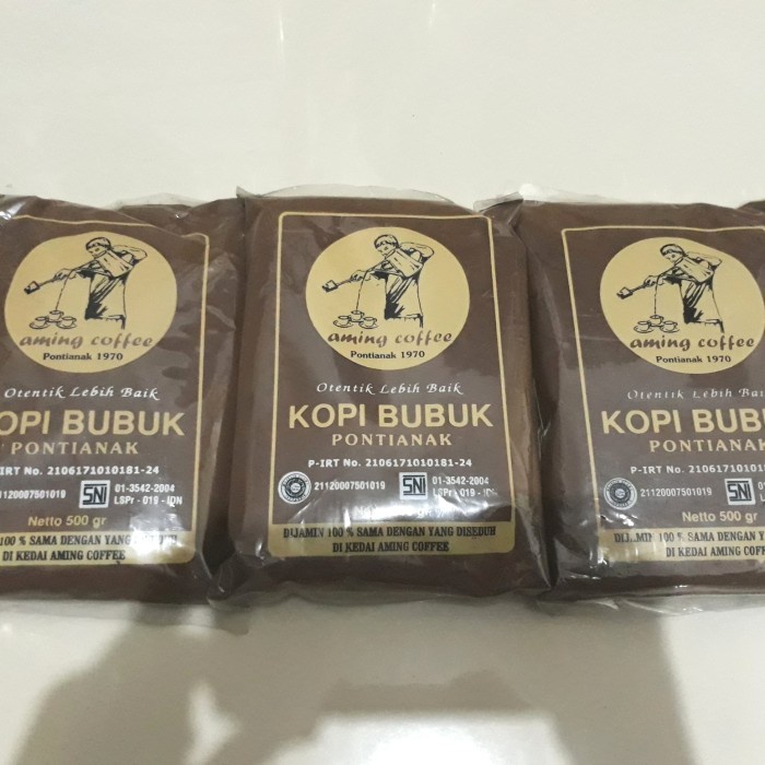 

Terlaris ✨ - Kopi Bubuk Pontianak Aming Coffee Kemasan 500 Gram 2.1.23