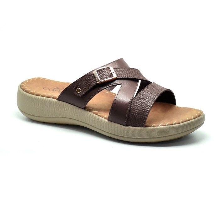 Carvil Anindira 03 L Dk Brown Sandal Casual Wanita_A108