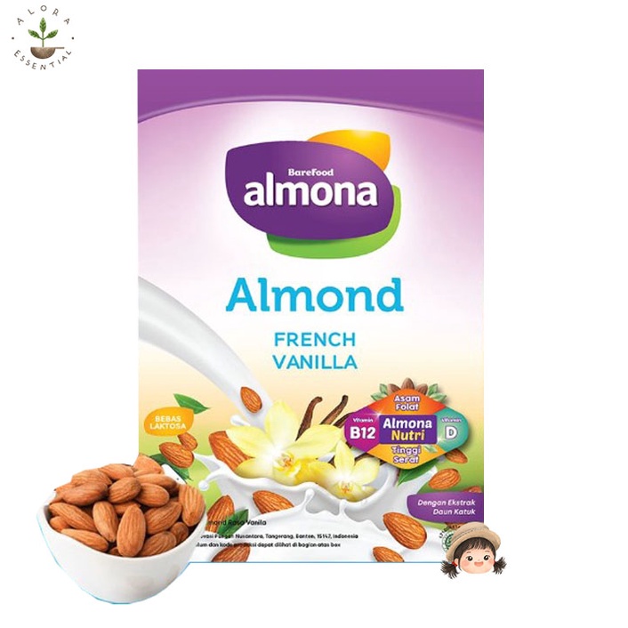 Barefood Almona Almond Milk Powder French Vanilla 175gr - ASI Booster