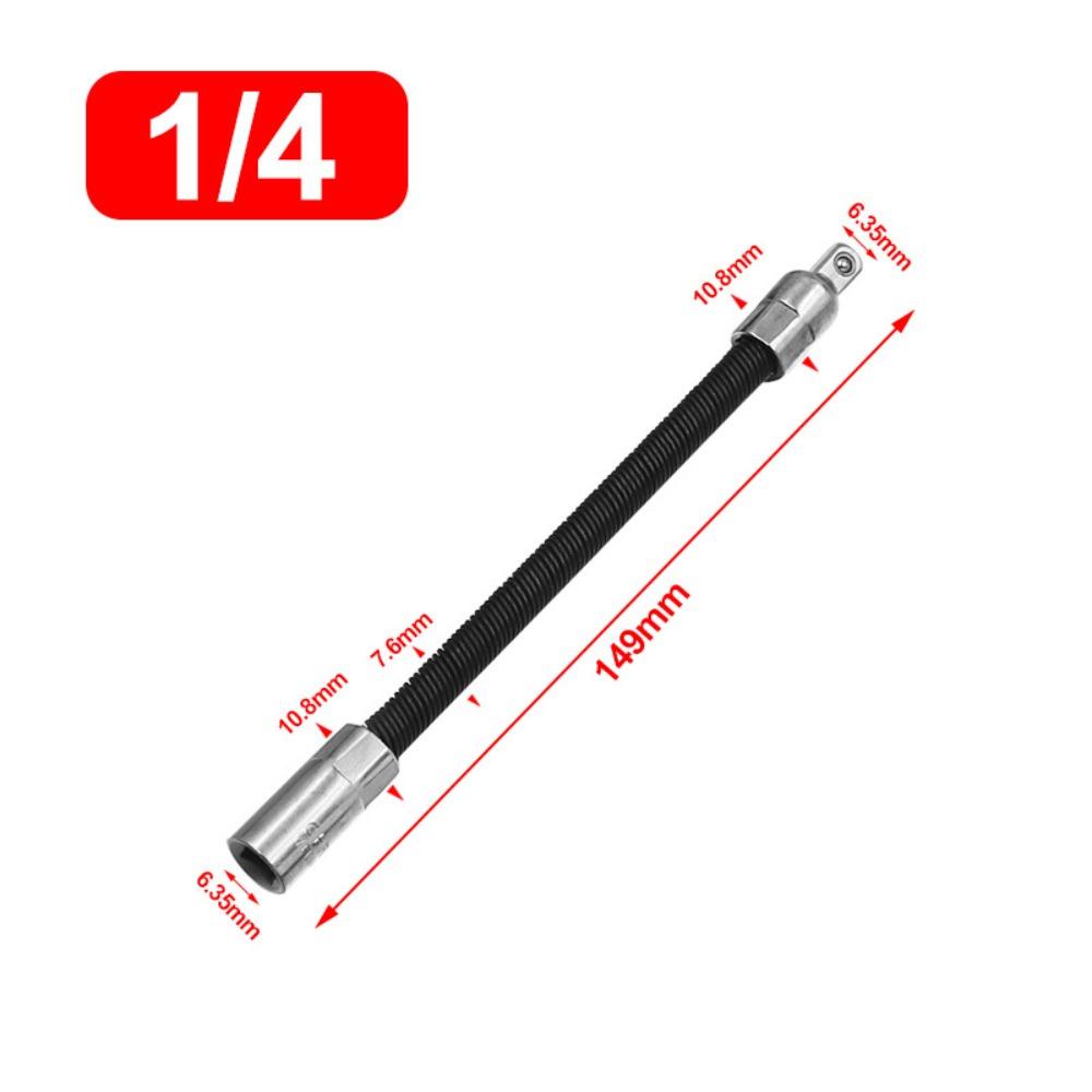 Nickolas1 Batang Ekstensi Fleksibel 1per4 3 /8 1 /2 Hex Shank Socket Extension Rod Ratchet Wrench Extender Wrench Extended Hand Tool Extension Sambung Batang