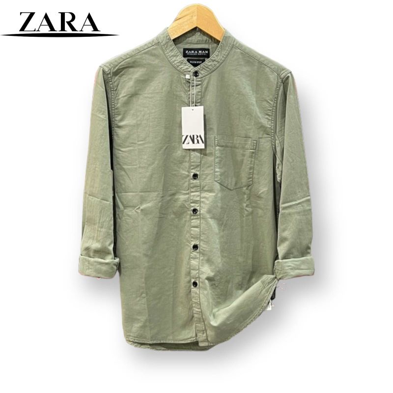 Kemeja Pria Lengan Panjang ZARA Shanghai Slimfit // Kemeja Pria Casual // Kemeja Panjang Pria Shanghai Terbaru // Kemeja ZARA Terlaris