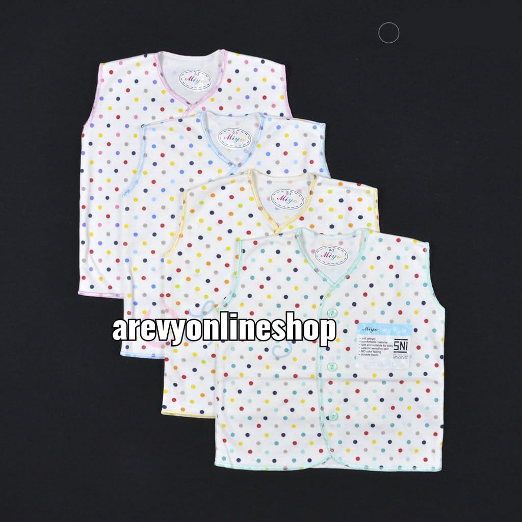 Baju Kutung 1 Pc Baju Pendek Baju Panjang Celana Pop Celana Pendek Celana Panjang Bayi Motif Polkadot Miyo Newborn 0-6 Bulan