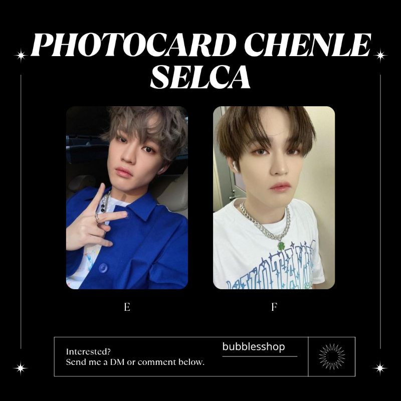 PHOTOCARD UNOFFICIAL CHENLE NCT SELCA