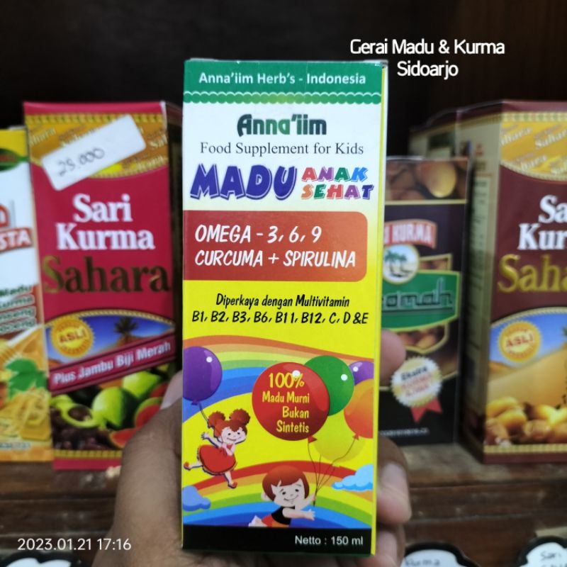 

Madu Anak Anna'iim Sehat Suplemen Makanan anak 150 ml