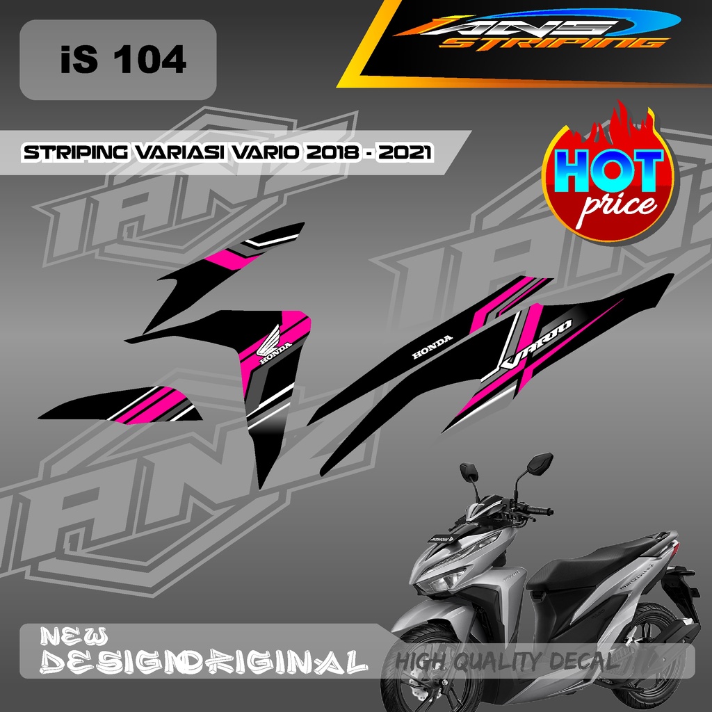 NEW DECAL STRIPING VARIO Led Vario 150 MOTIF GRAFIK RACING BAHAN HOLOGRAM / NON HOLOGRAM IS104