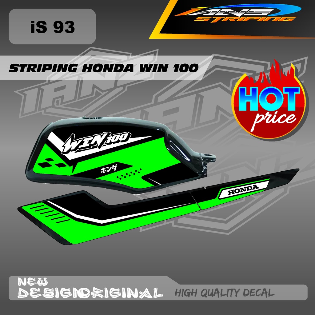 STRIPING NEW WIN100 CUSTOM / STIKER WIN FULL BODY / STIKER WIN BAHAN HOLOGRAM / NON HOLOGRAM IS93