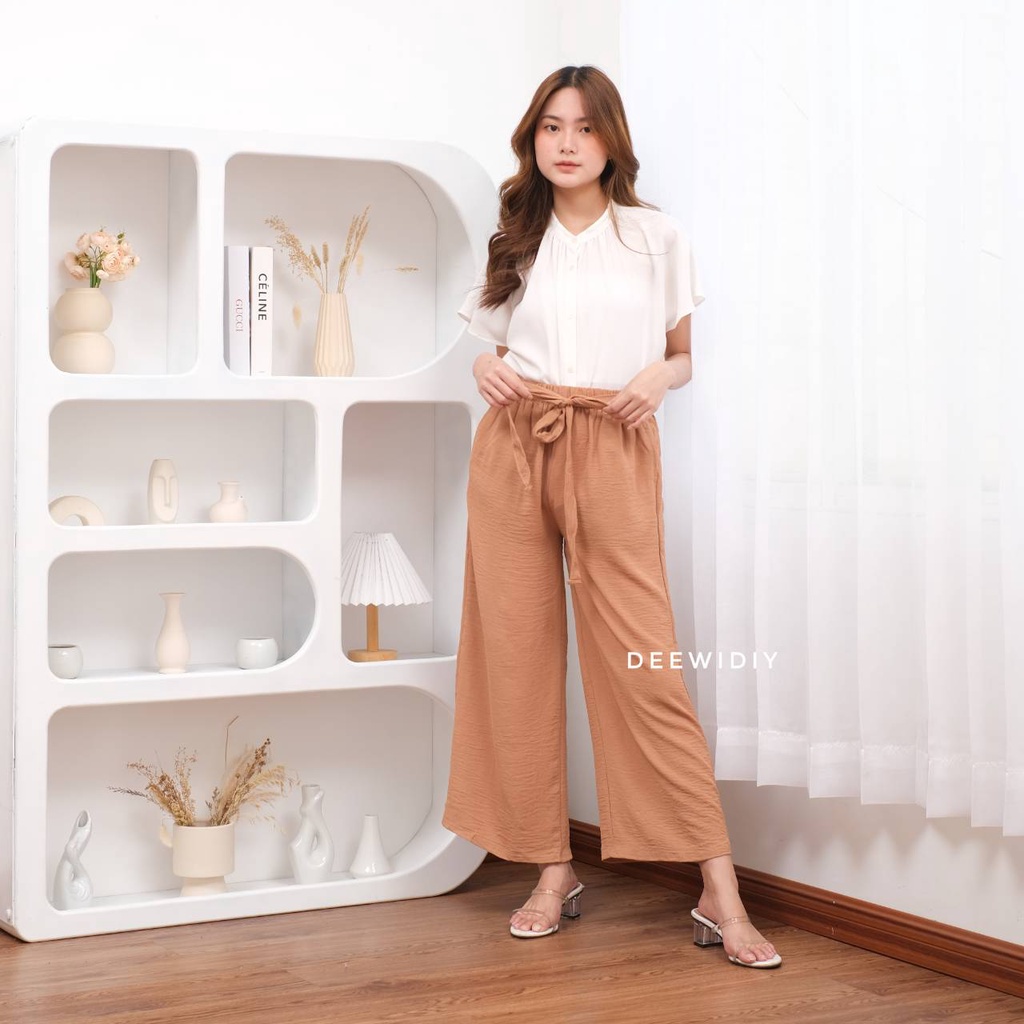 CELANA KULOT CRINKLE PREMIUM MUAT SAMPAI JUMBO - FLOWY PANTS DEEWIDIY