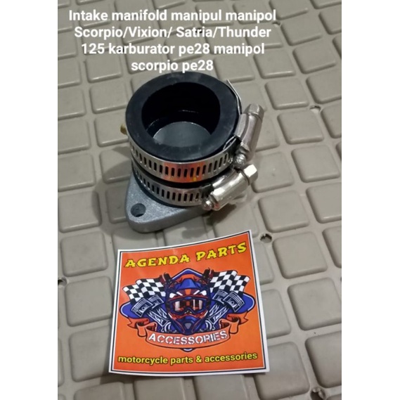 Intake manifold manipul manipol Scorpio/Vixion/ Satria/Thunder 125 karburator pe28 manipol scorpio pe28