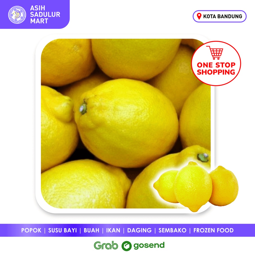 Jeruk Lemon California &amp; Lemon Import 500g / 1kg Harga Termurah Bandung