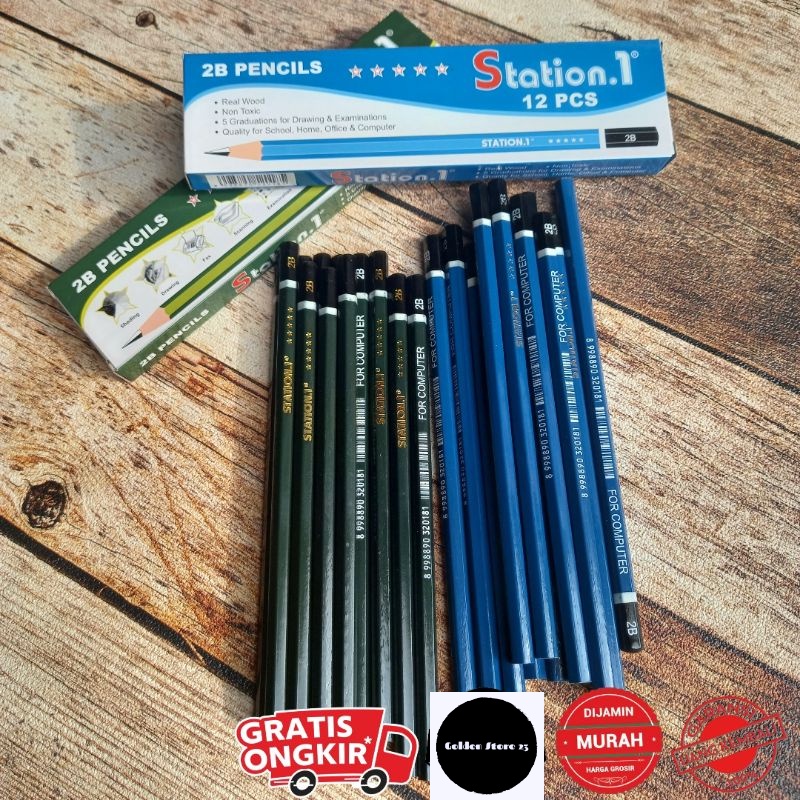 

STATION Pensil 2b/pencils/pensil sekolah/alat tulis(pensil station)alat tulis