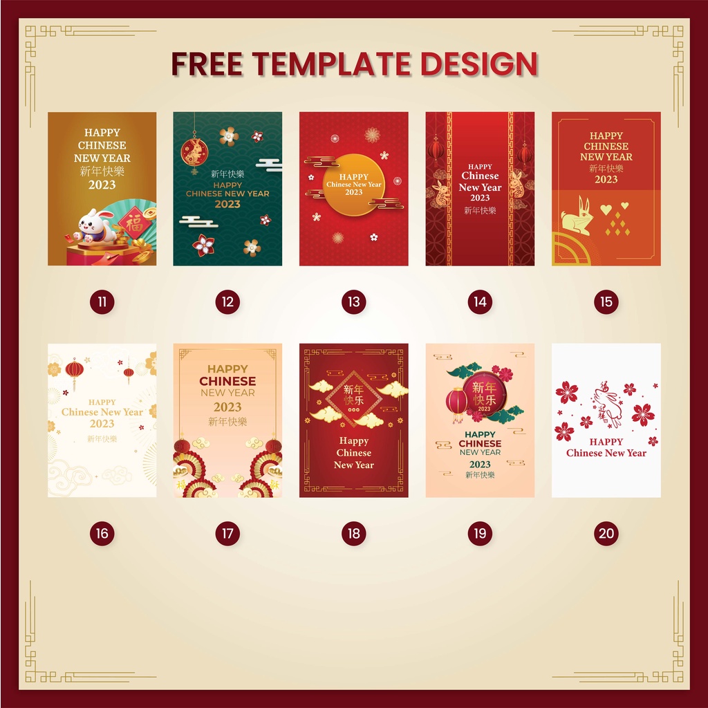 Amplop Imlek | Amplop Angpao | Amplop Hadiah | Amplop Angpau Rabbit Kelinci Imlek 2023 | Tahun Kelinci | Rabbit Year