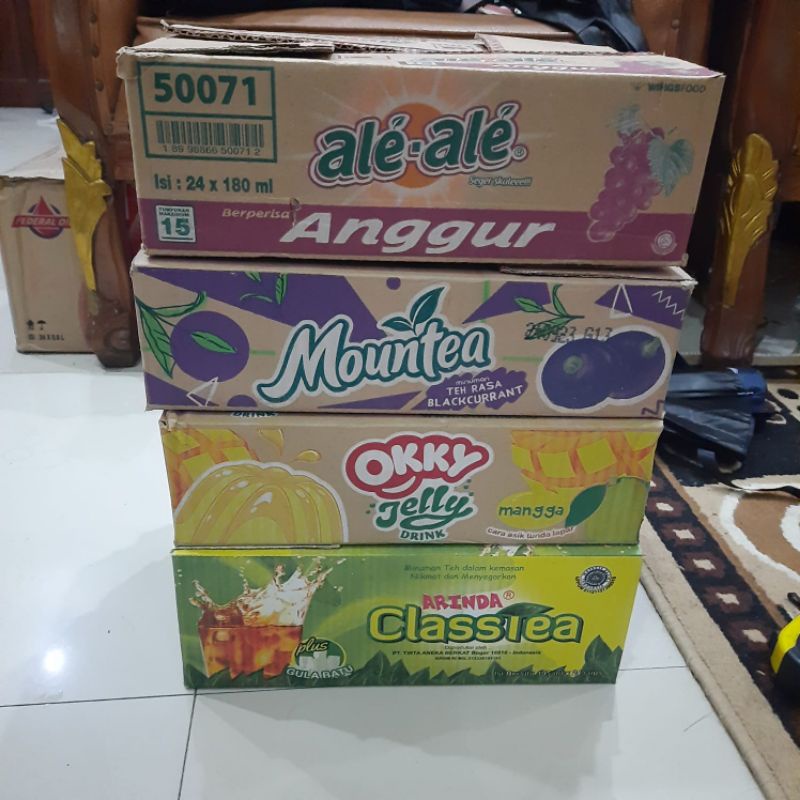 

Kardus/karton minuman bekas utk packing DLL uk 33x23x12