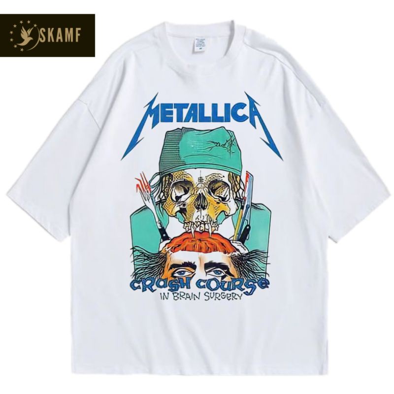 KAOS BAND METALLICA - CRASH COURSE | T-SHIRT BAND METAL | KAOS BAND BLACK METAL | BAJU 90's | BAJU P