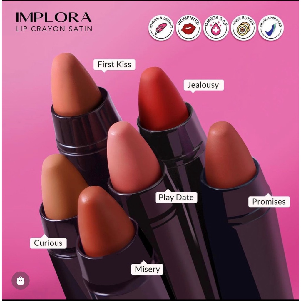 IMPLORA LIP CRAYON / LIP STICK SATIN BPOM