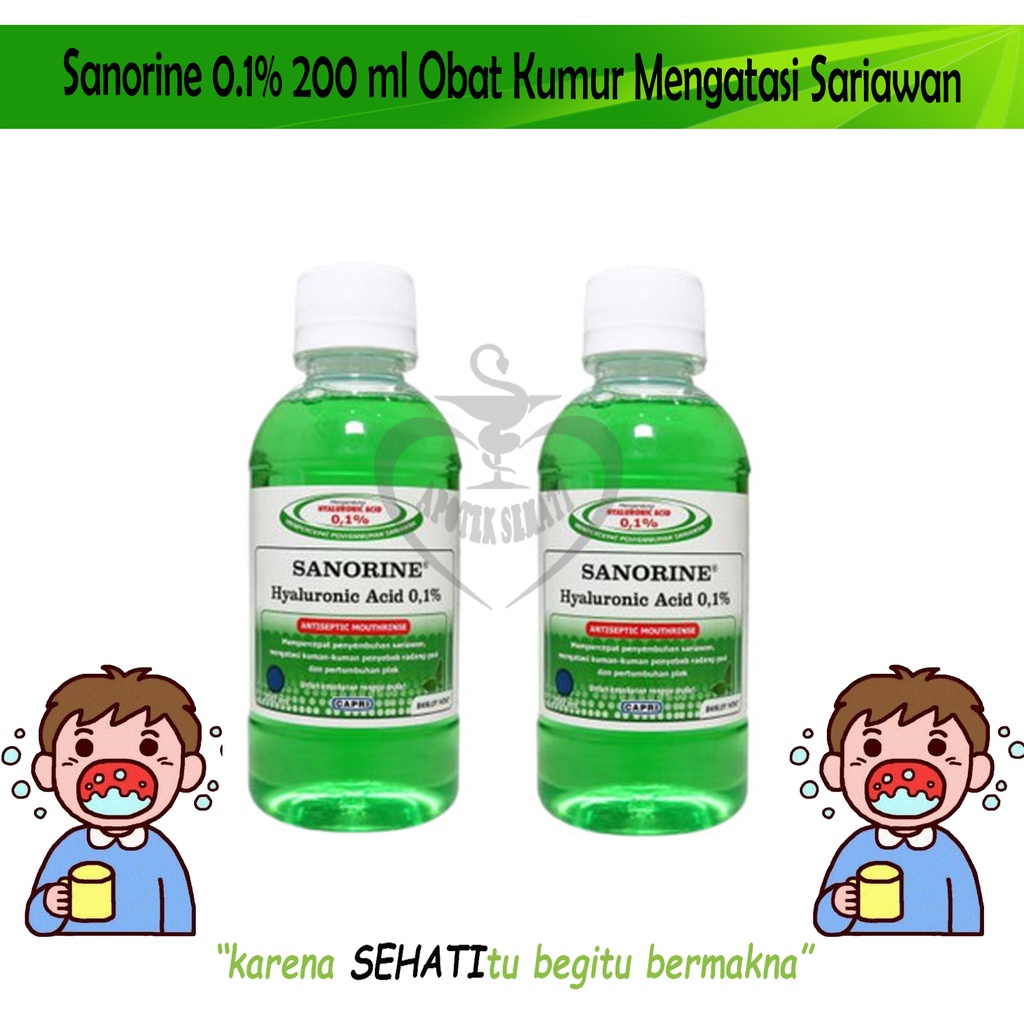 Sanorine Obat Kumur 0,1% Hijau 200ML