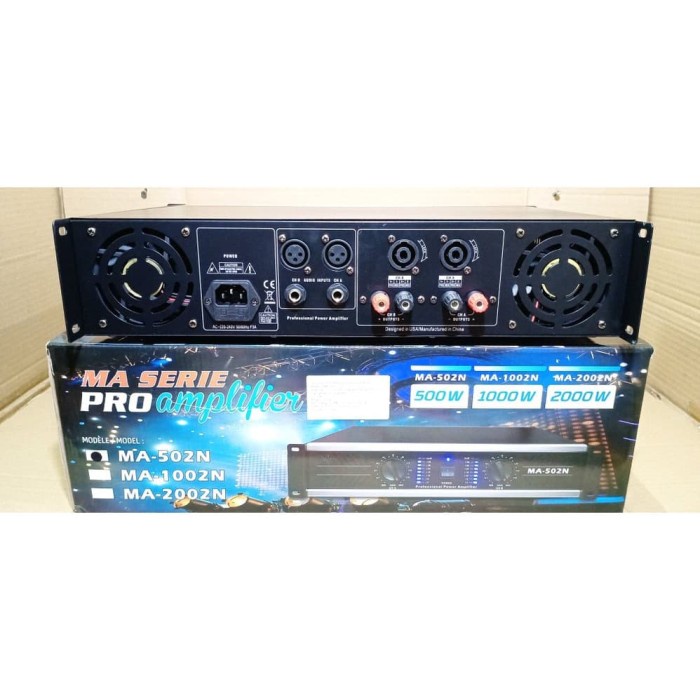 power audio megavox ma 502n amplifier sound system ma502