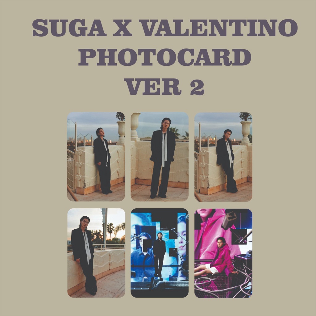 PHOTOCARD SUGA X VALENTINO