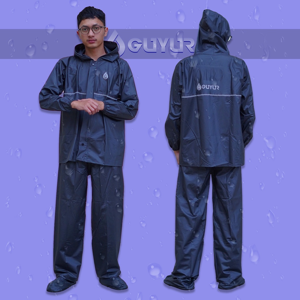 jas hujan List gratis Sepatu original guyur  RAINCOAT  Anti Bocor  Setelan Pria Wanita dewasa raincoat anti air