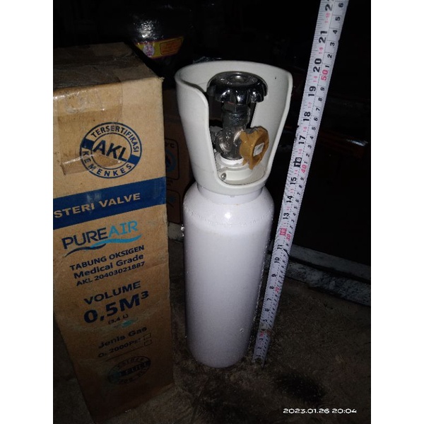 Tabung oksigen 0,5m3 sudah isi cocok untuk Oksigen medis / oksigen ikan / oksigen las kulkas