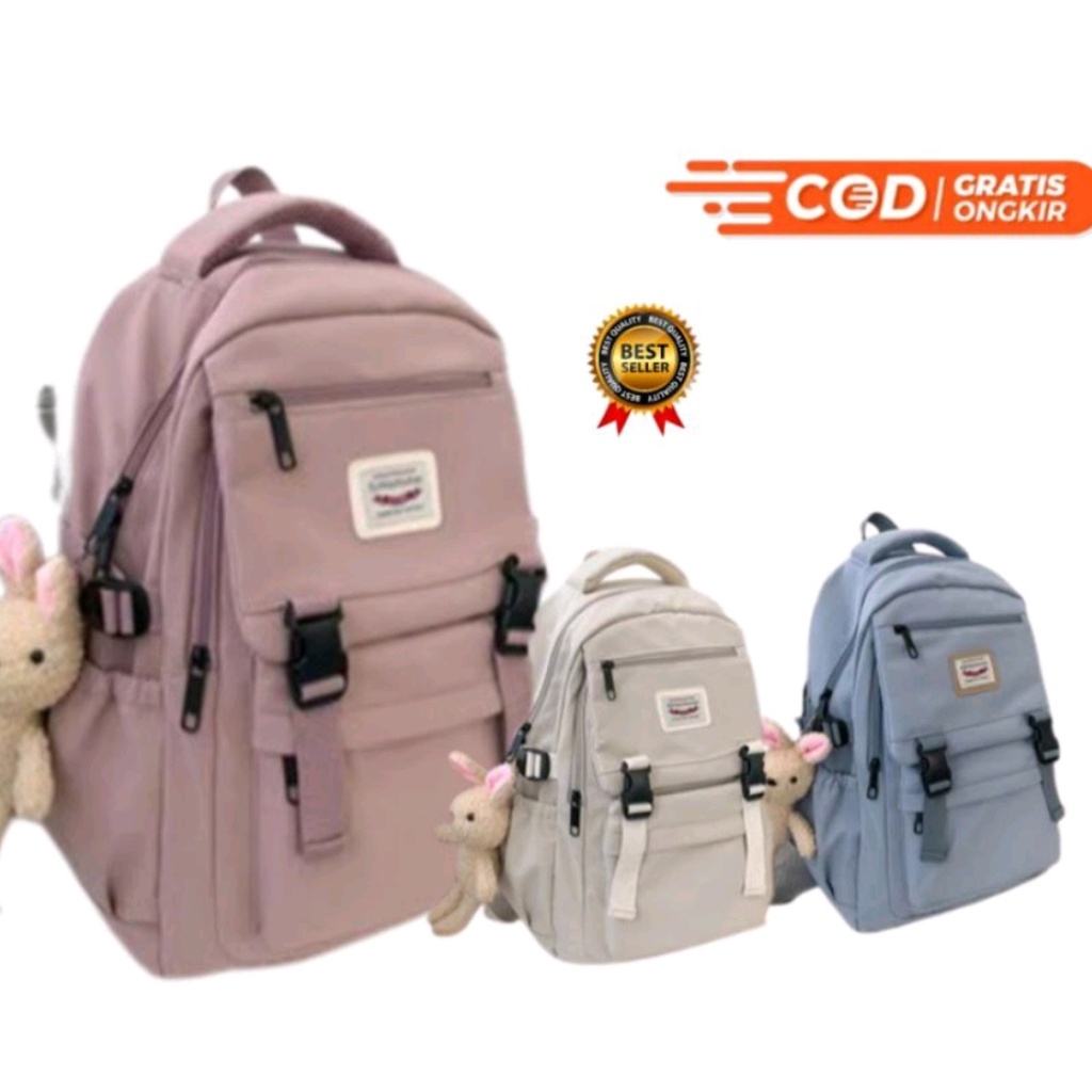 Tas Ransel Anak Perempuan Tas Anak SD SMP SMA Tas Ransel Polos Kekinian bisa COD