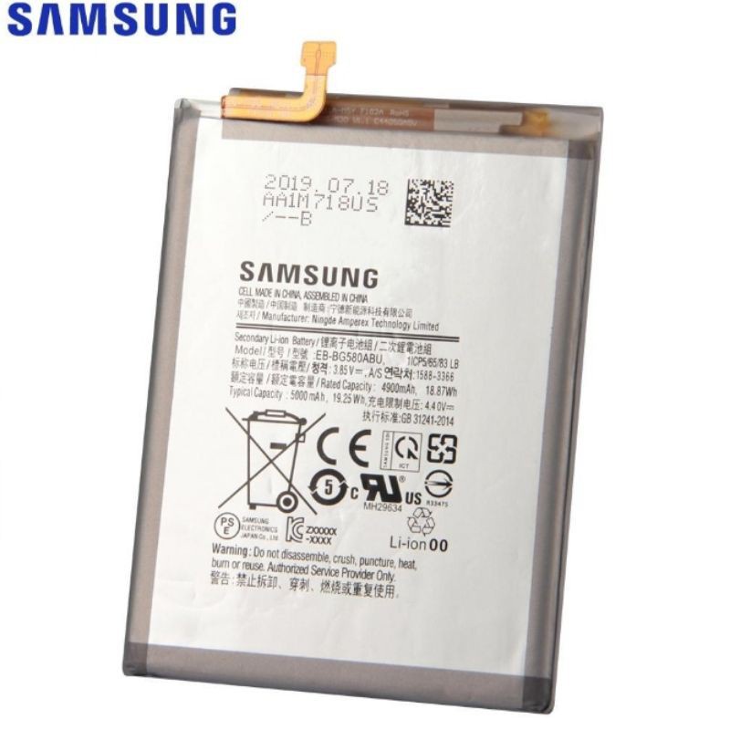 Baterai Samsung M20 M205 M30 M305 Batrai Samsung M30 M20 Model EB-BG580ABU ORIGINAL 100 %