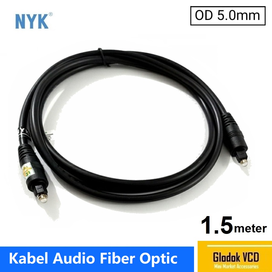 NYK Kabel Audio Digital Toslink Fiber Optic 1.5M