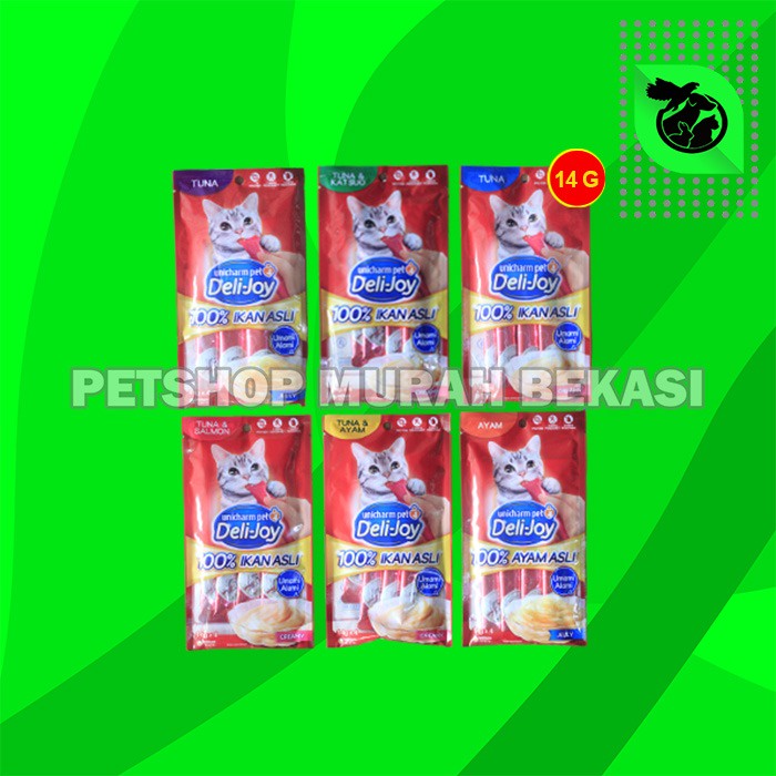 Snack Kucing Deli Joy Creamy Cat treat Cemilan 14 Gram