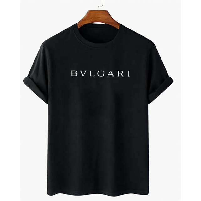 Baju Oblong Pria Kaos Lengan Pendek Bulgari Pakaian Atasan Dewasa Tshirt Cowok Cod